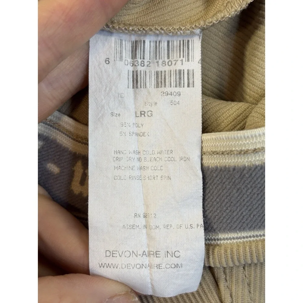 Devon Aire X-Wear Kids Lg‎ Beige Fitted Equestrian Ribbed Breeches Pants Riding